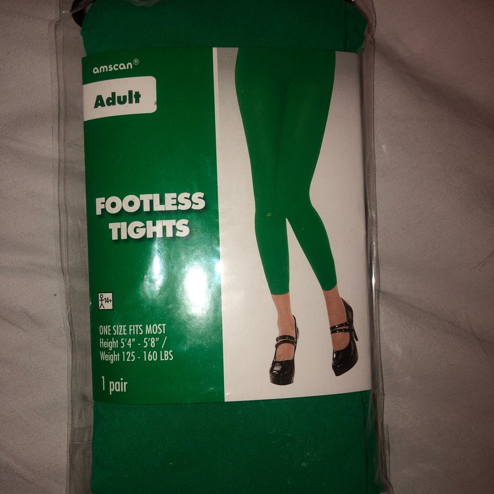 Green Footless Tights